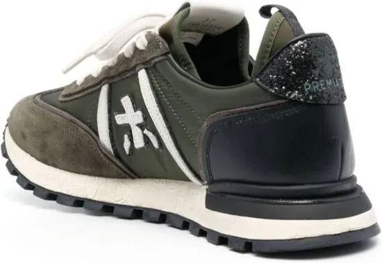 Premiata John Low logo-patch sneakers Green