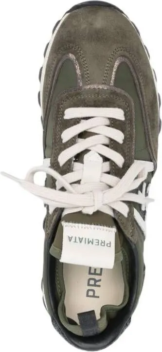 Premiata John Low logo-patch sneakers Green