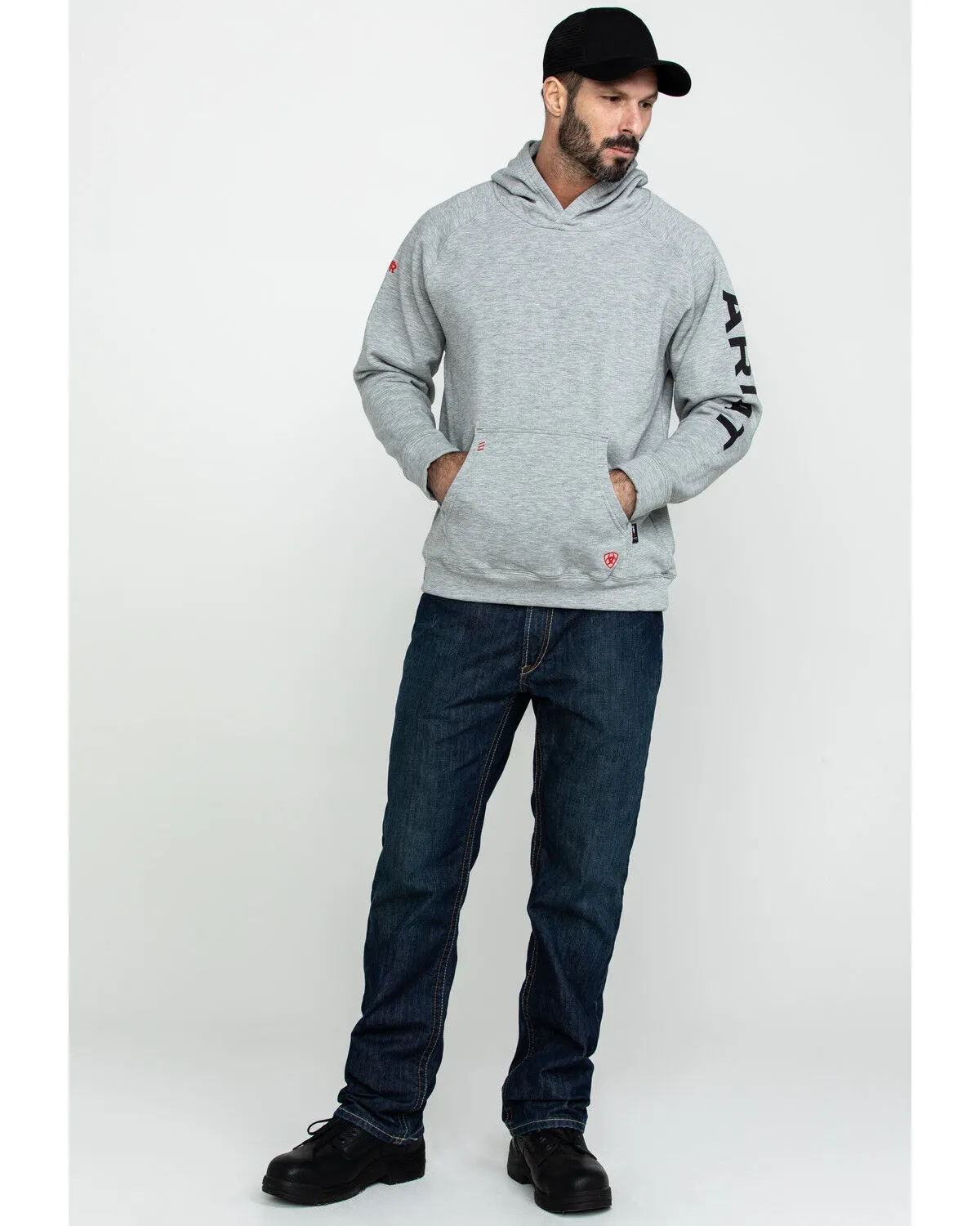 Product Name:  Ariat Men's FR Primo Fleece Logo Hooded Work Sweatshirt