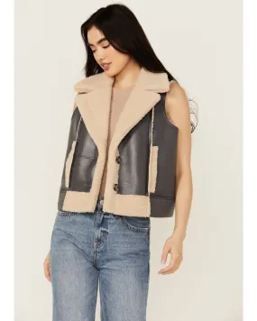 Product Name:  Cleo + Wolf Women's Charles Sherpa Bonded Faux Leather Vest