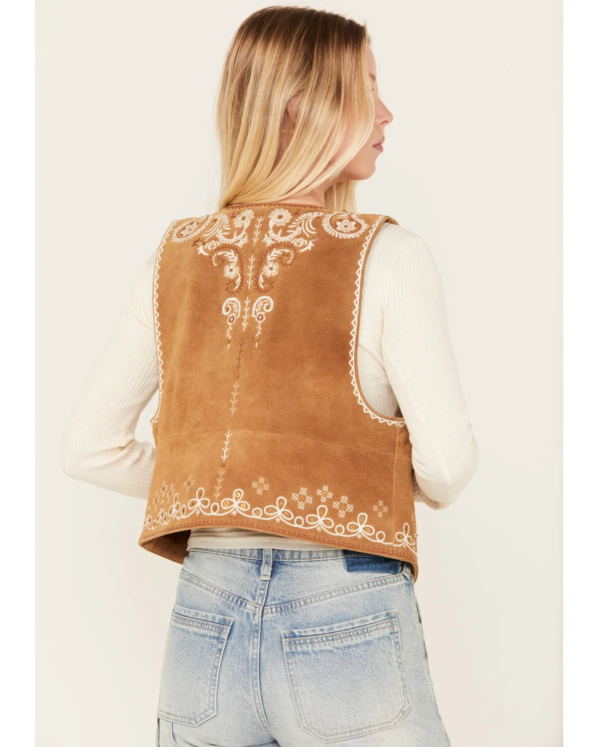 Product Name:  Scully Women's Embroidered Leather Vest