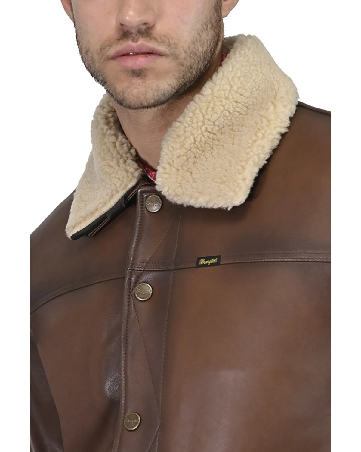 Product Name:  Wrangler Men's Vintage Sherpa Lined Leather Jacket