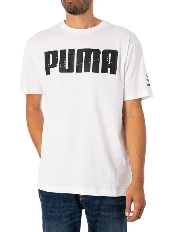 Puma Joshua Vides T-Shirt - White/Black