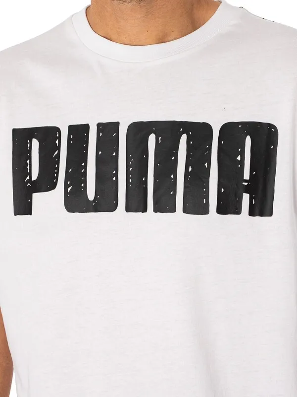 Puma Joshua Vides T-Shirt - White/Black