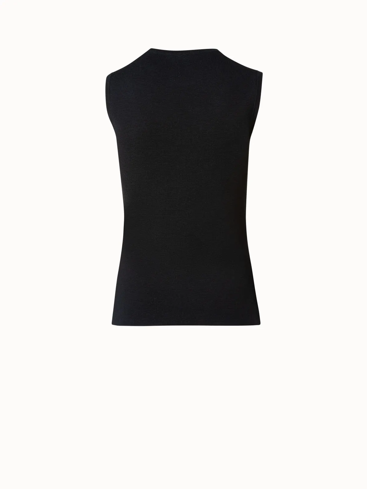 punchcard ajoure wool silk tank