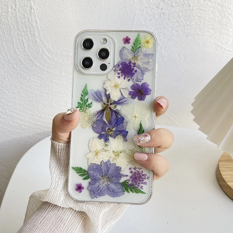 Purple Dried Flowers Case