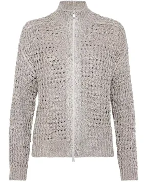 Quarzo Diamond Knit Zip Jacket