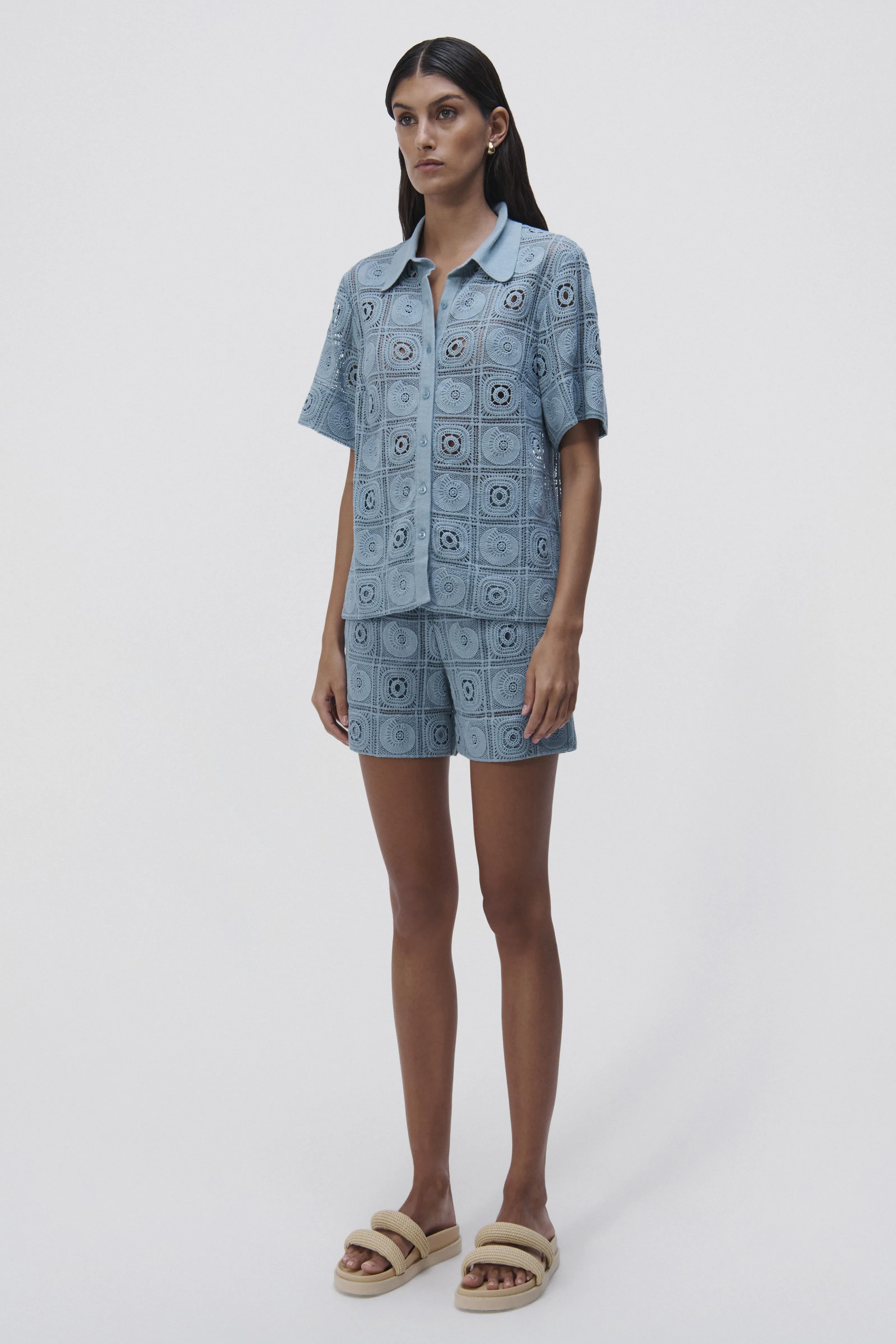 Radia Crochet Coverup Short