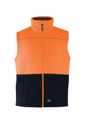 RAINBIRD 8546 Hi Visibility Vest - Maguire - Fleece - Orange/Navy - Xs