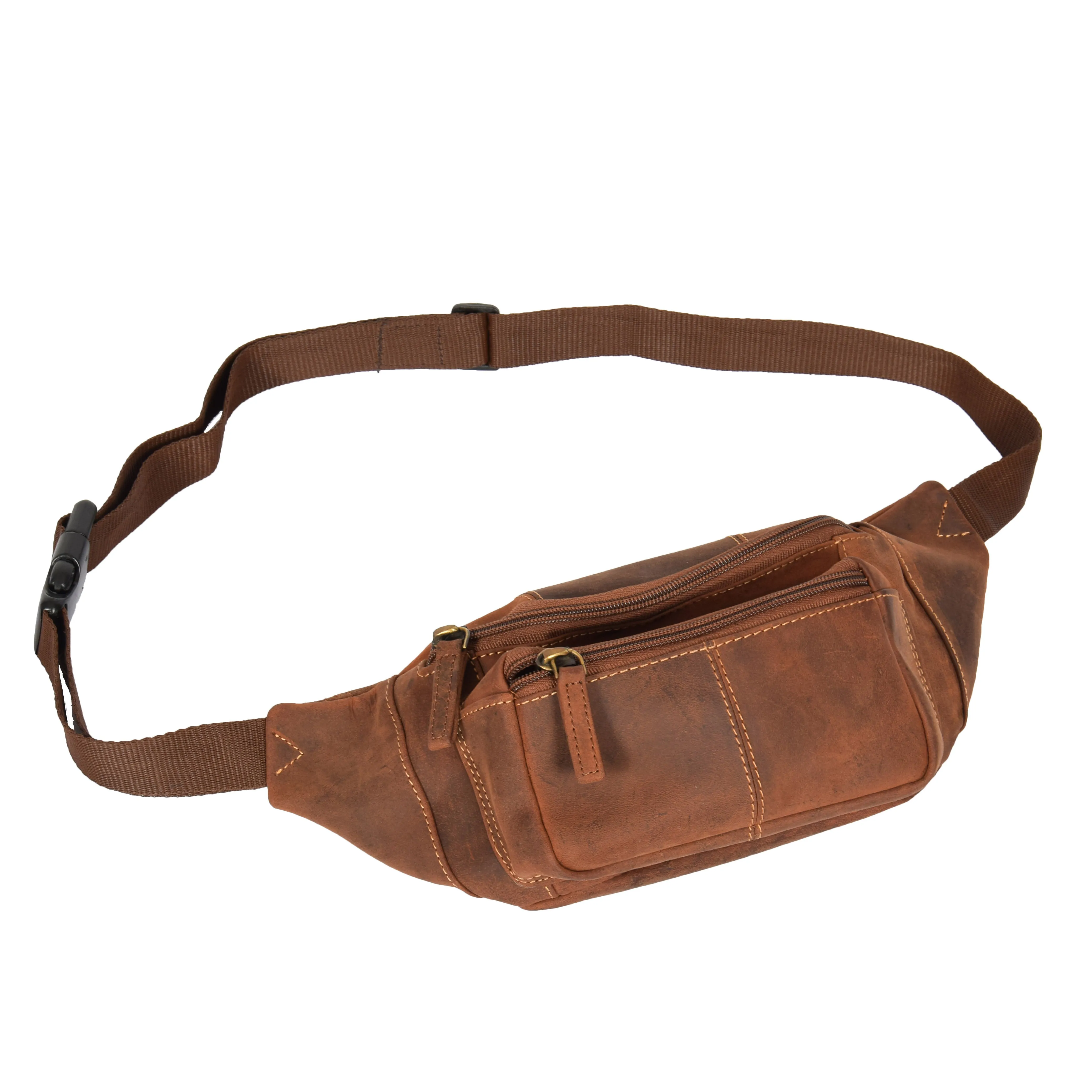 Real Leather Bum Bag Barcelona Oil Tan