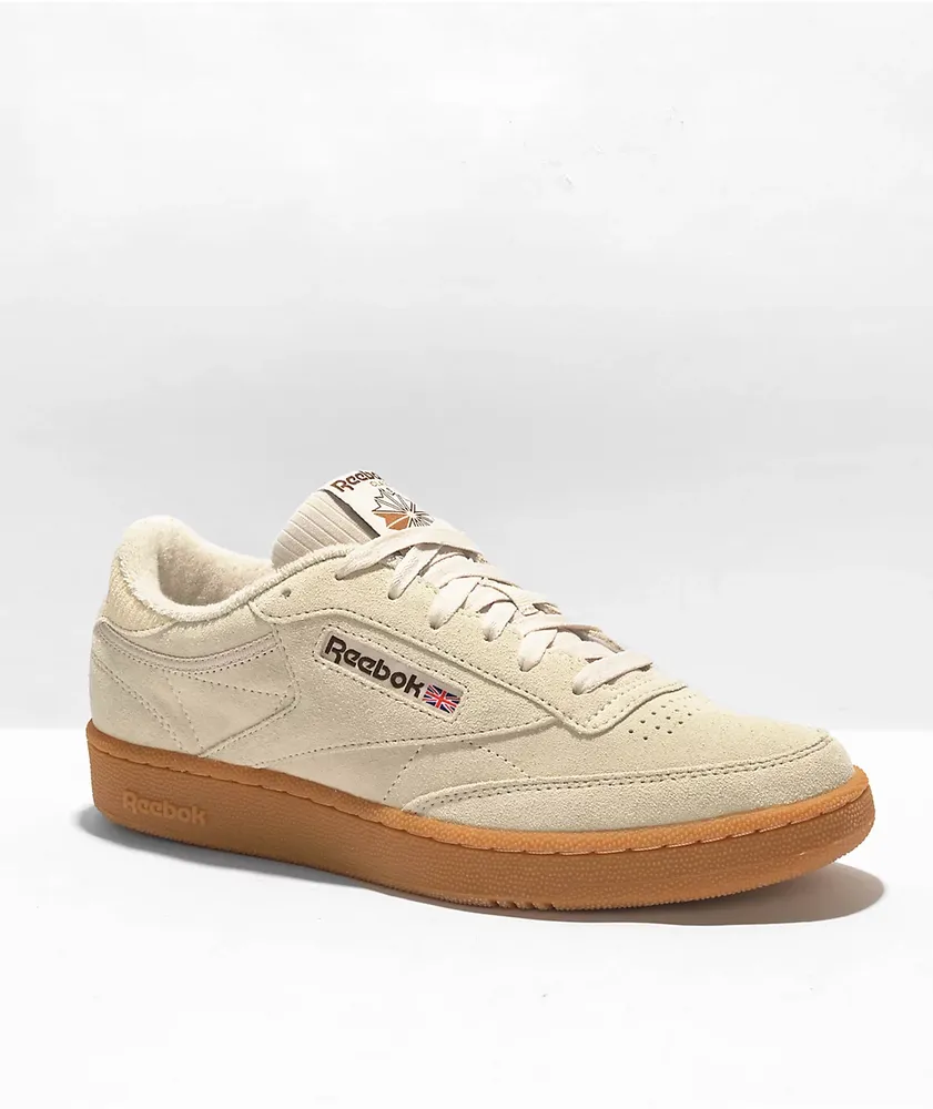 Reebok Club C 85 Suede White & Gum Shoes