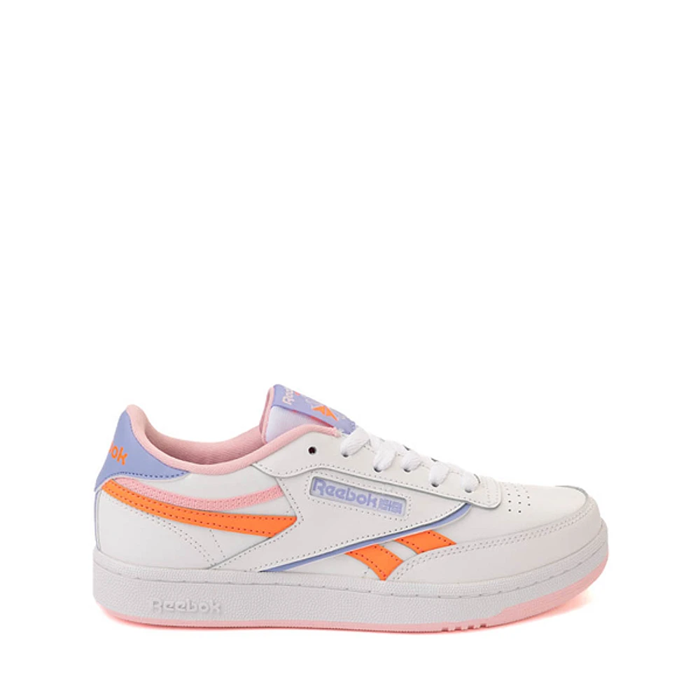 Reebok Club C Revenge Athletic Shoe - Big Kid White / Orange Flash