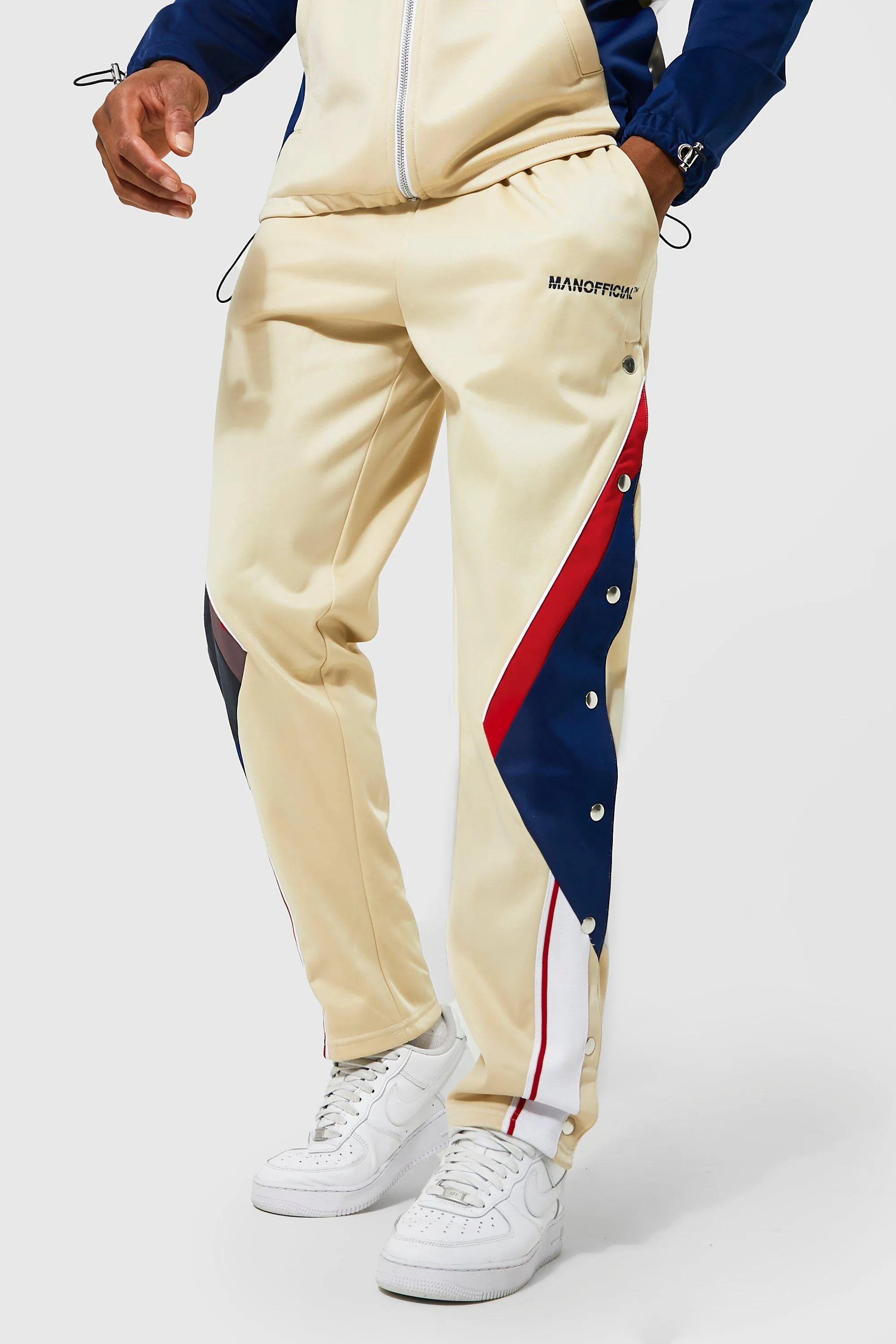 Regular Man Colour Block Tricot Joggers