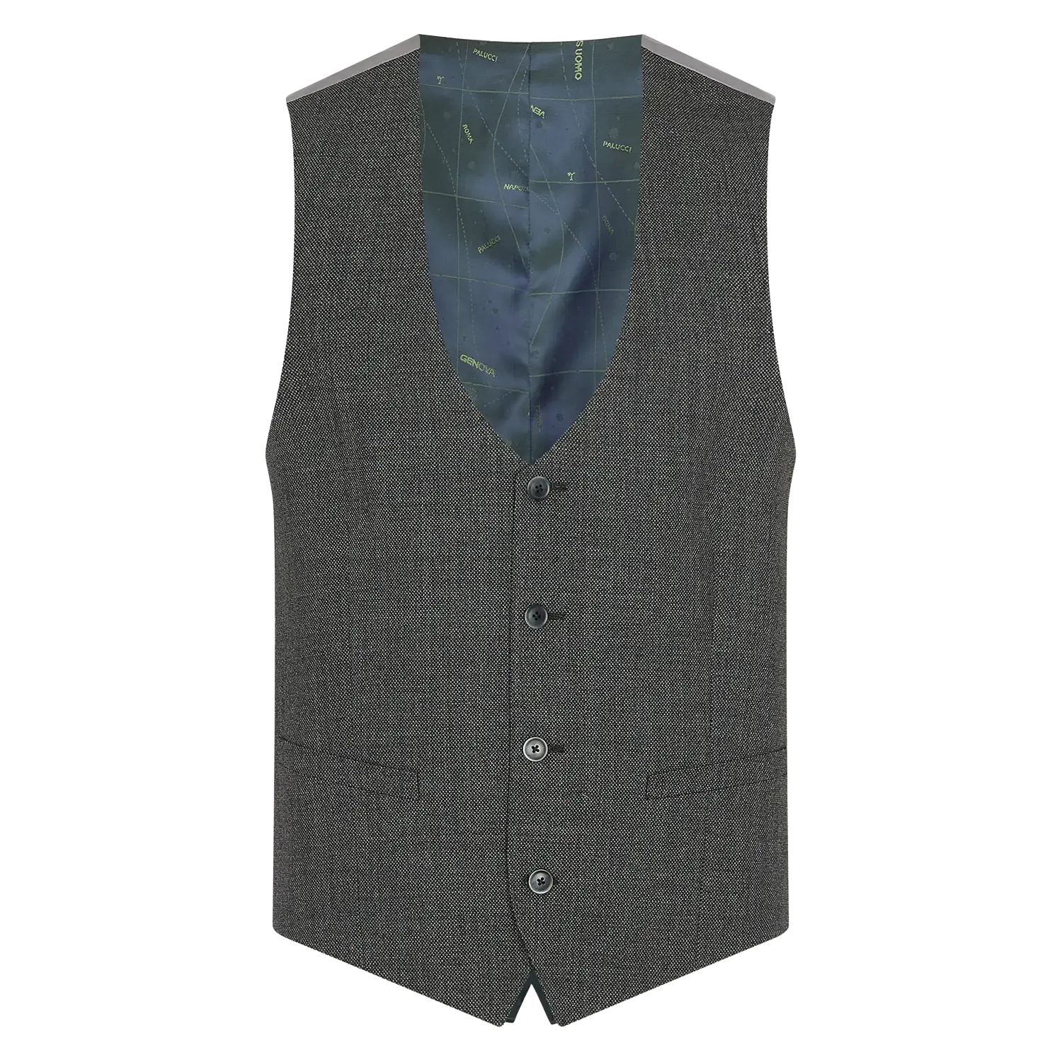 Remus Uomo Birdseye Suit Waistcoat