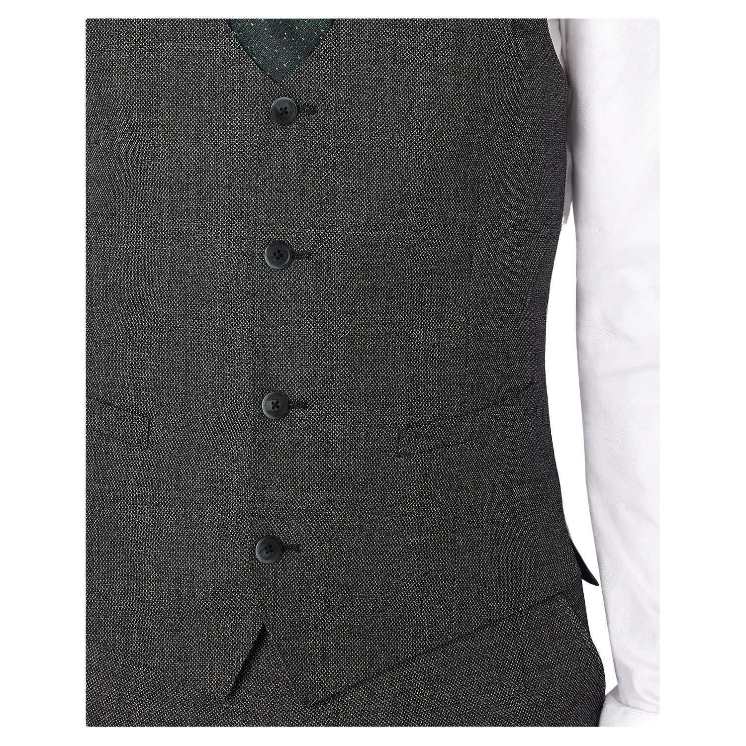 Remus Uomo Birdseye Suit Waistcoat