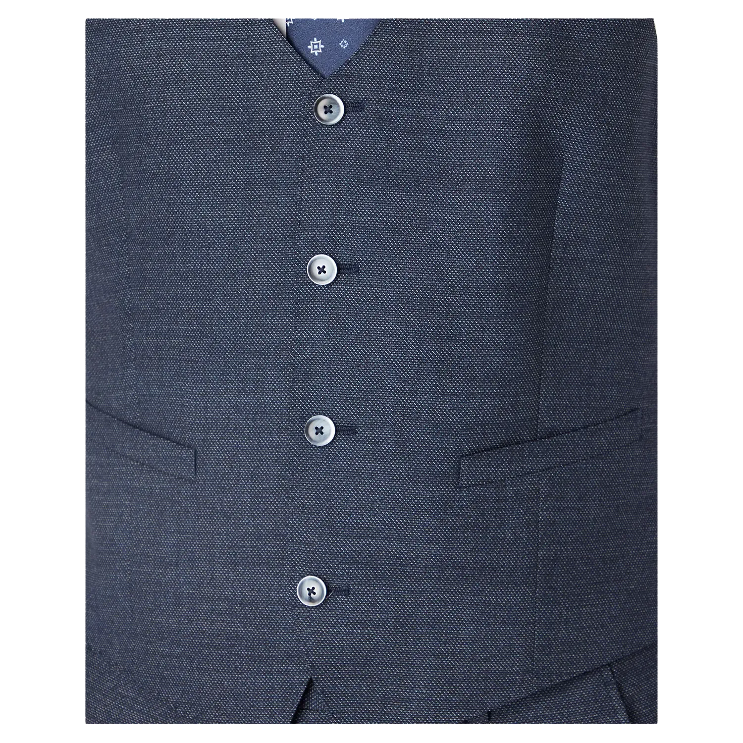 Remus Uomo Birdseye Suit Waistcoat