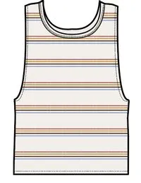 Retro Vibes Organic Cotton Vest - Retro Stripe