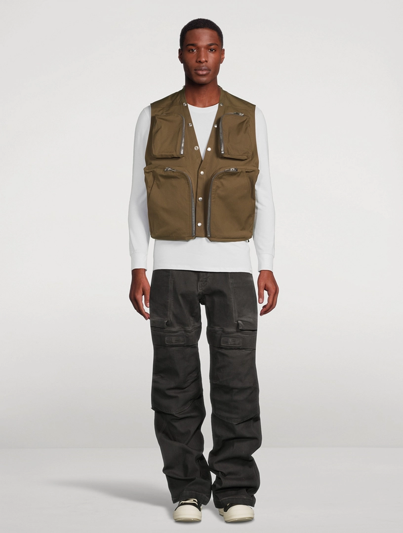 RICK OWENS Porterville Cotton Poplin Cargo Vest