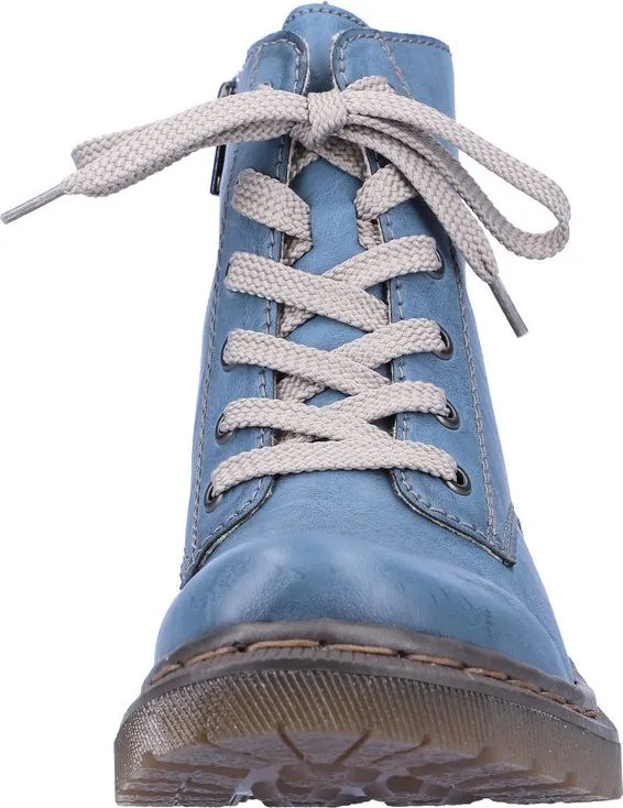 Rieker Blue Lace Up Boot