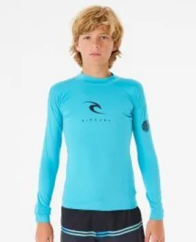 Rip Curl Corps Long Sleeve Boys Rash Vest - Blue