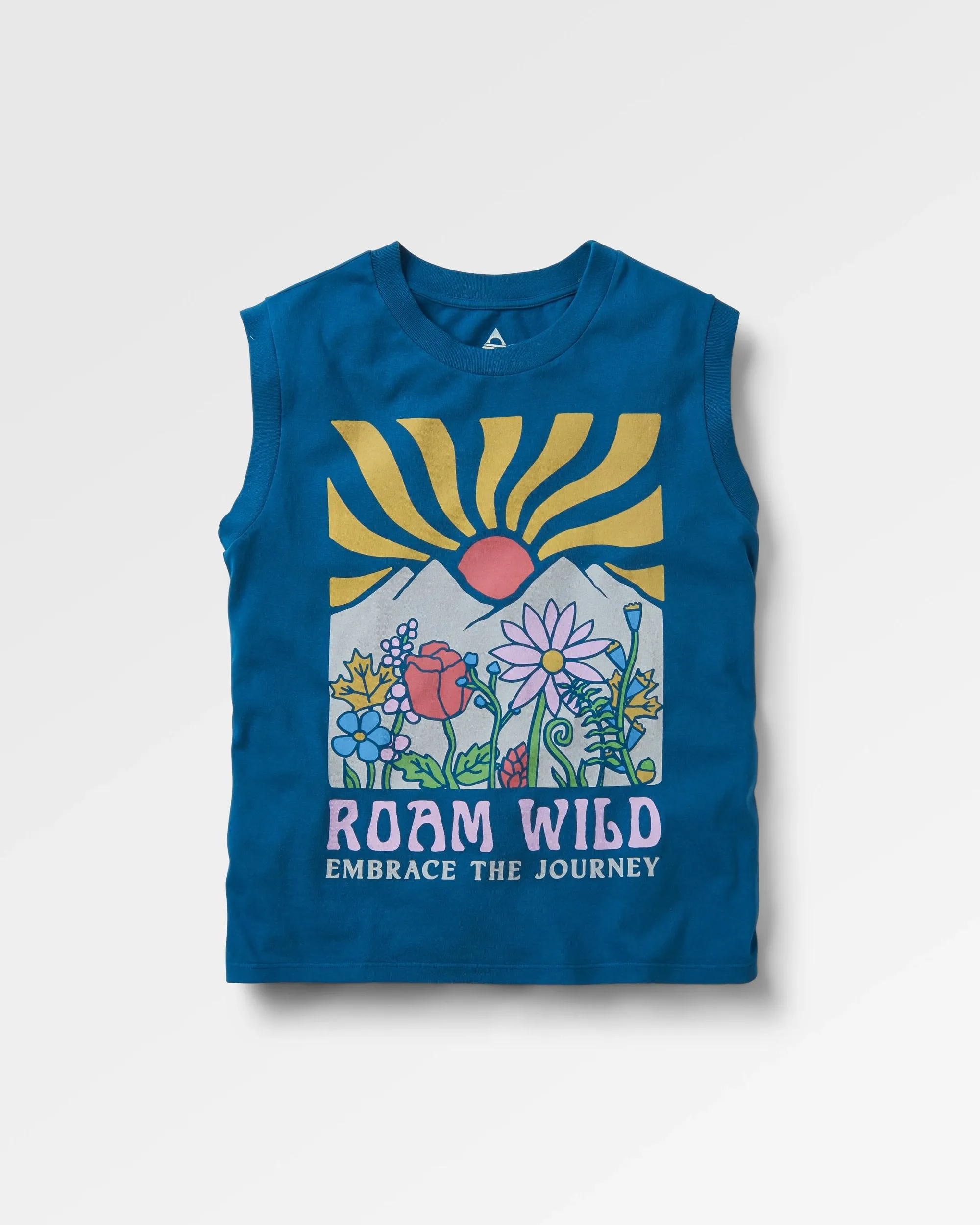 Roam Wild Recycled Cotton Vest - Tidal Blue