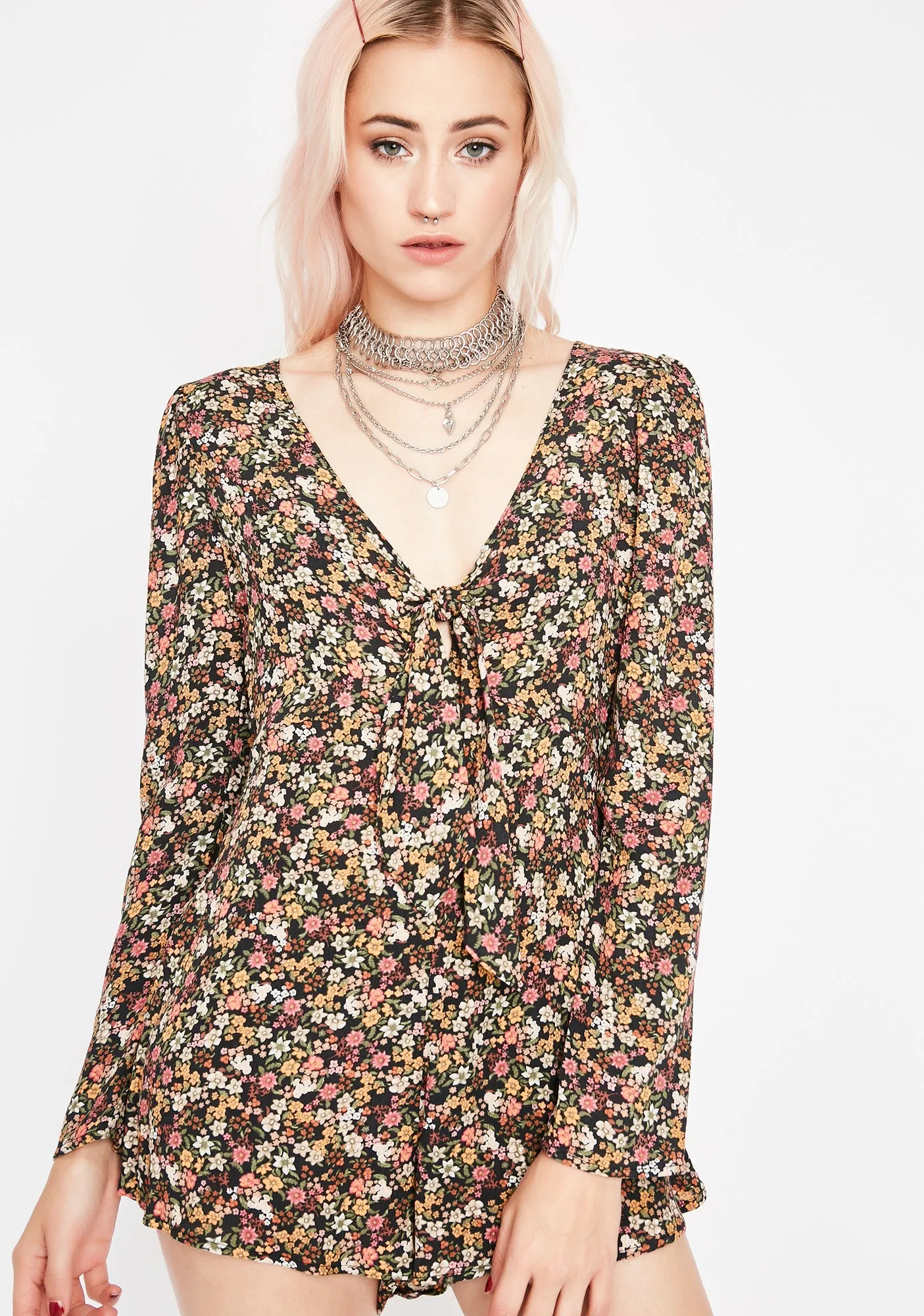 Roll In The Hay Floral Romper-