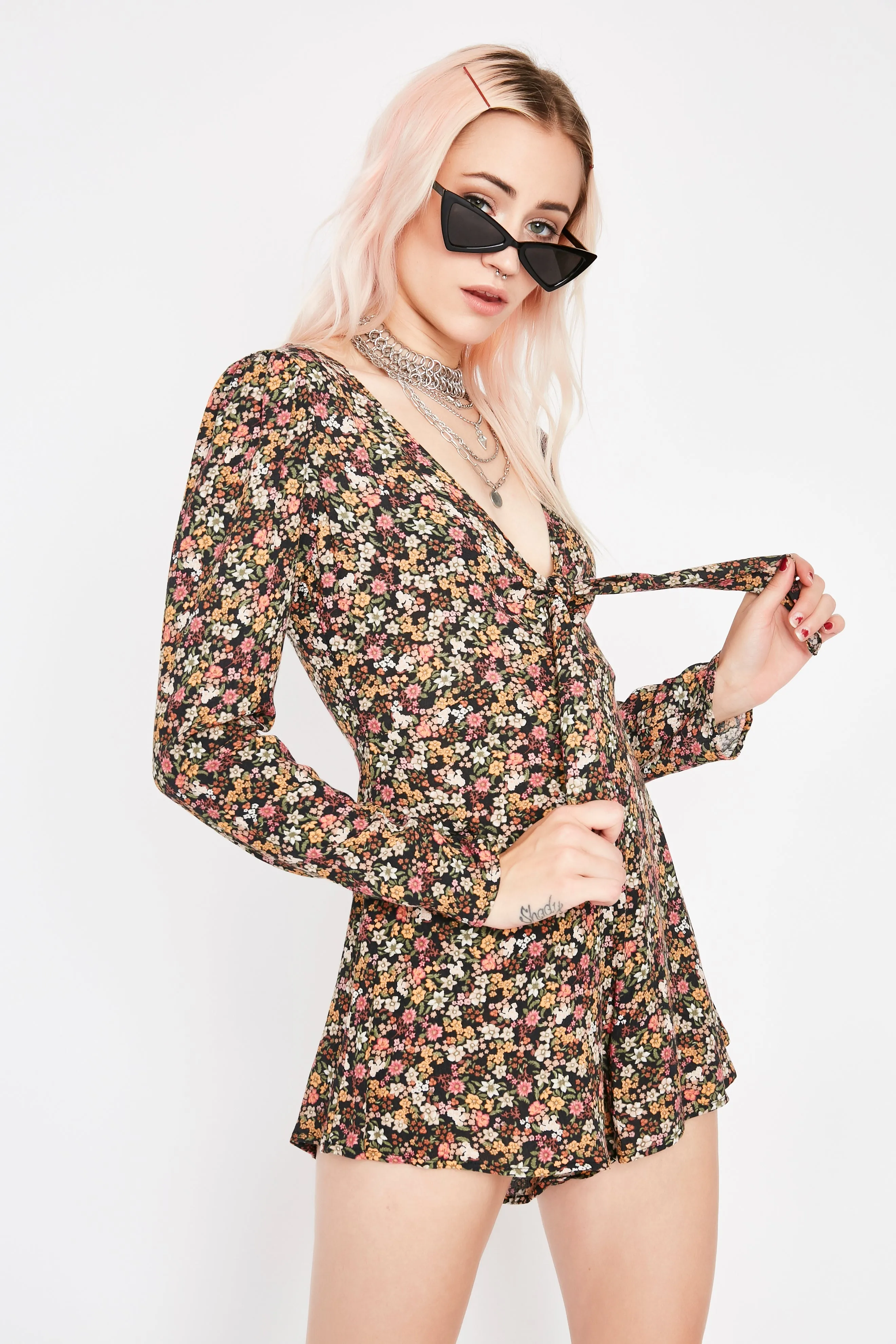 Roll In The Hay Floral Romper-