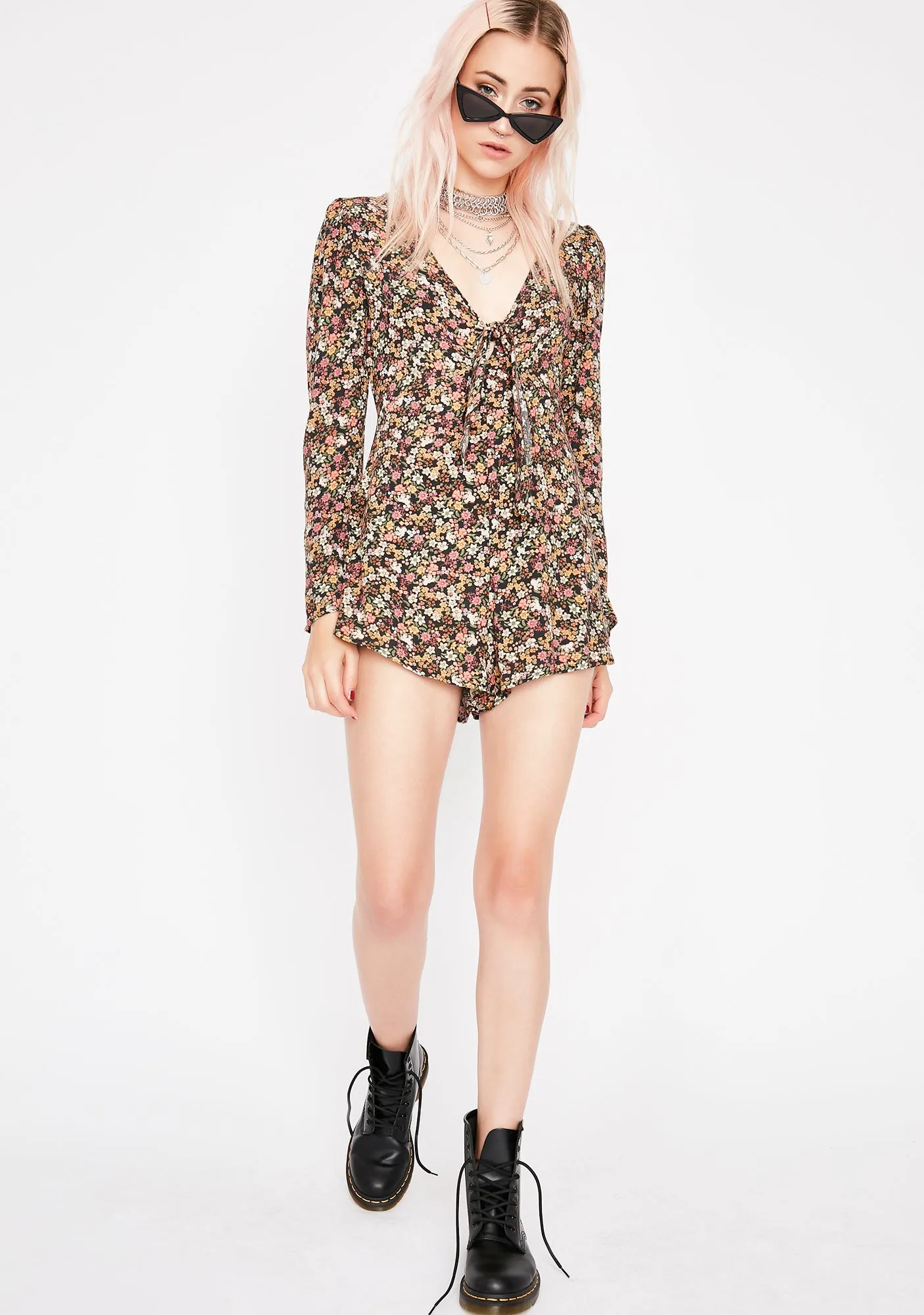 Roll In The Hay Floral Romper-