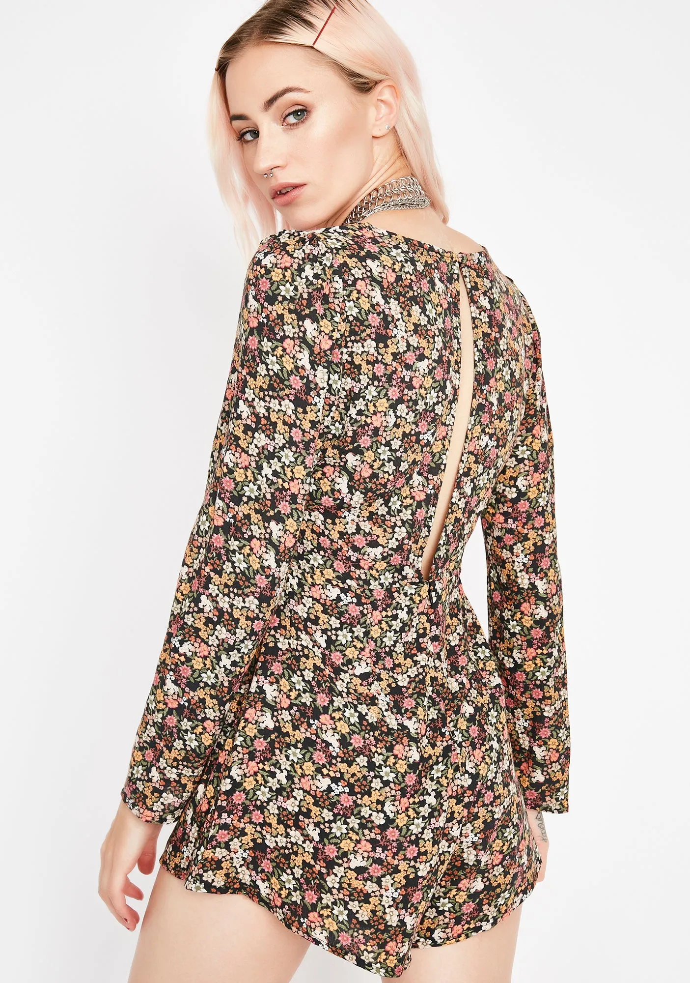 Roll In The Hay Floral Romper-