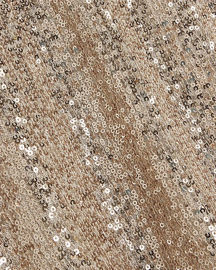 Rose gold sequin tank top