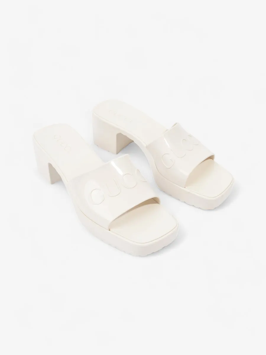 Rubber Platfrom Sandals Cream Rubber EU 37 UK 4