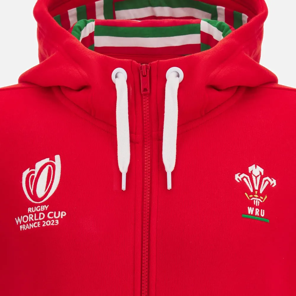 Rugby world cup 2023 welsh rugby adults' full zip cotton hooded sweatshirt