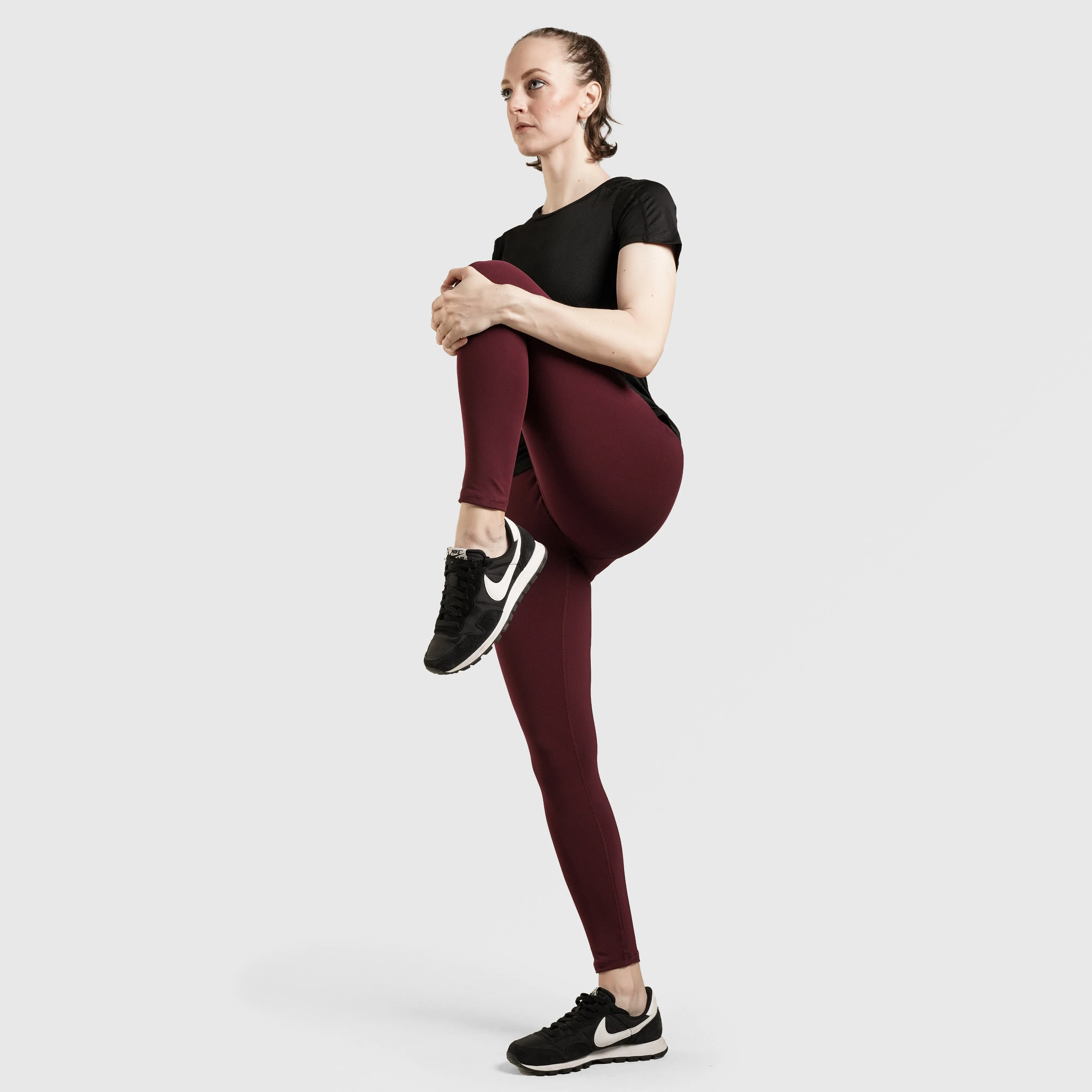 Run Leggings (Maroon)