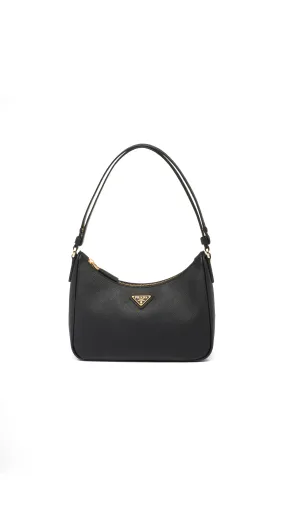 Saffiano Leather Mini-Bag - Black