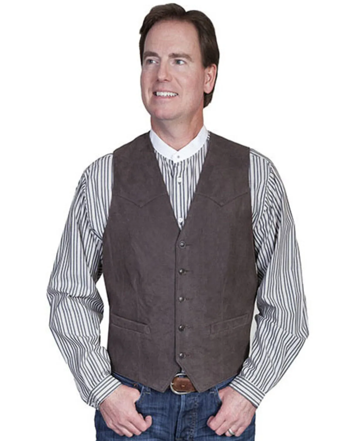 Scully Men's Lambskin Leather Western Vest - Big & Tall