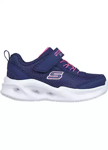 Skechers Infant Girls Navy Sola Glow Trainers | Grattan