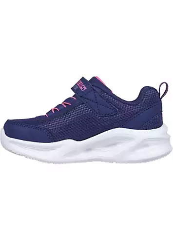 Skechers Infant Girls Navy Sola Glow Trainers | Grattan