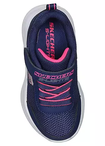 Skechers Infant Girls Navy Sola Glow Trainers | Grattan