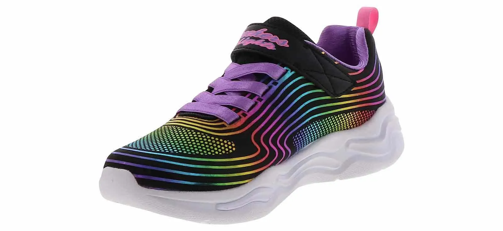 Skechers Wavy Beams Lighted Youth Girls’ (11-3) Running Shoe