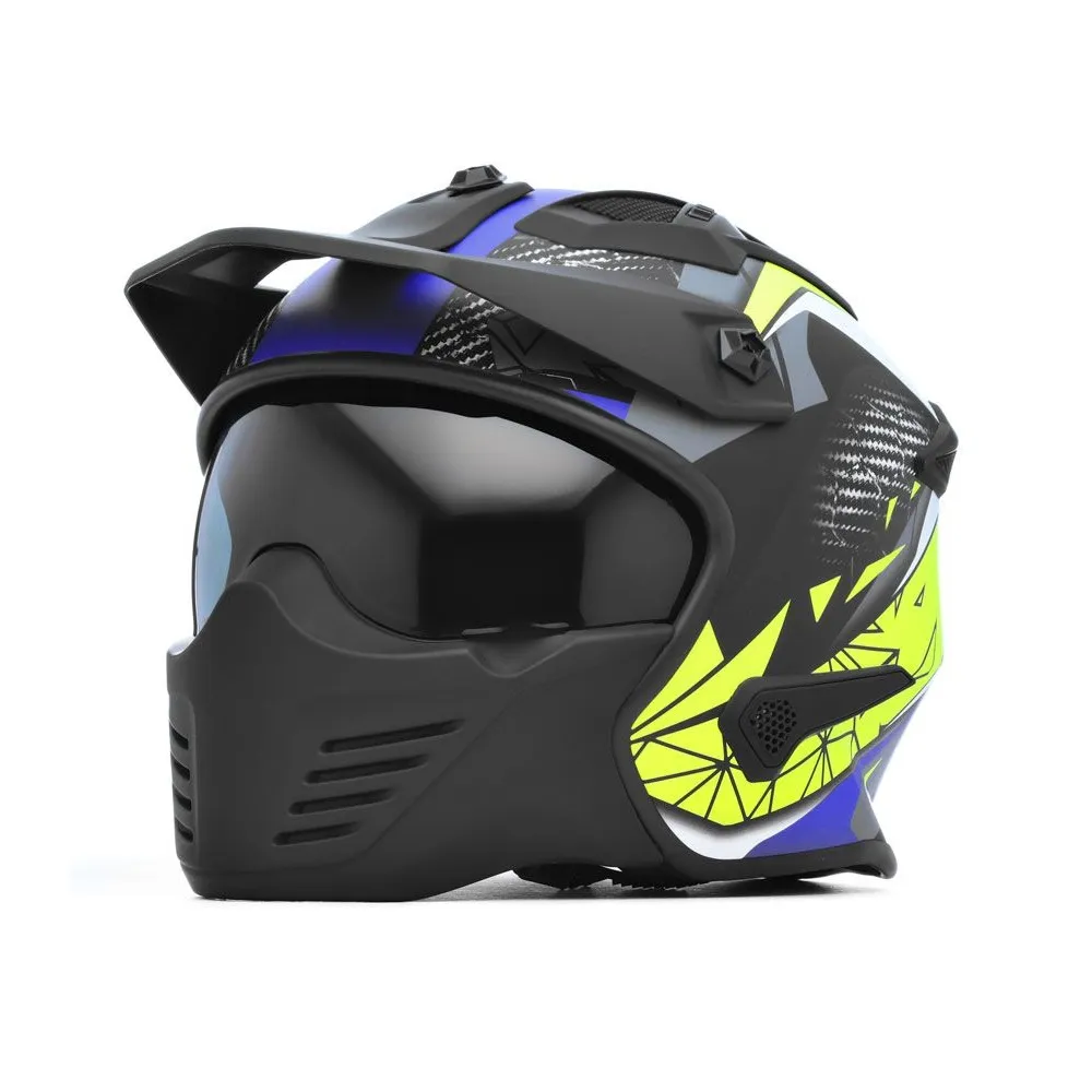 Spada Storm Graphic Helmet - Black/Blue/Yellow