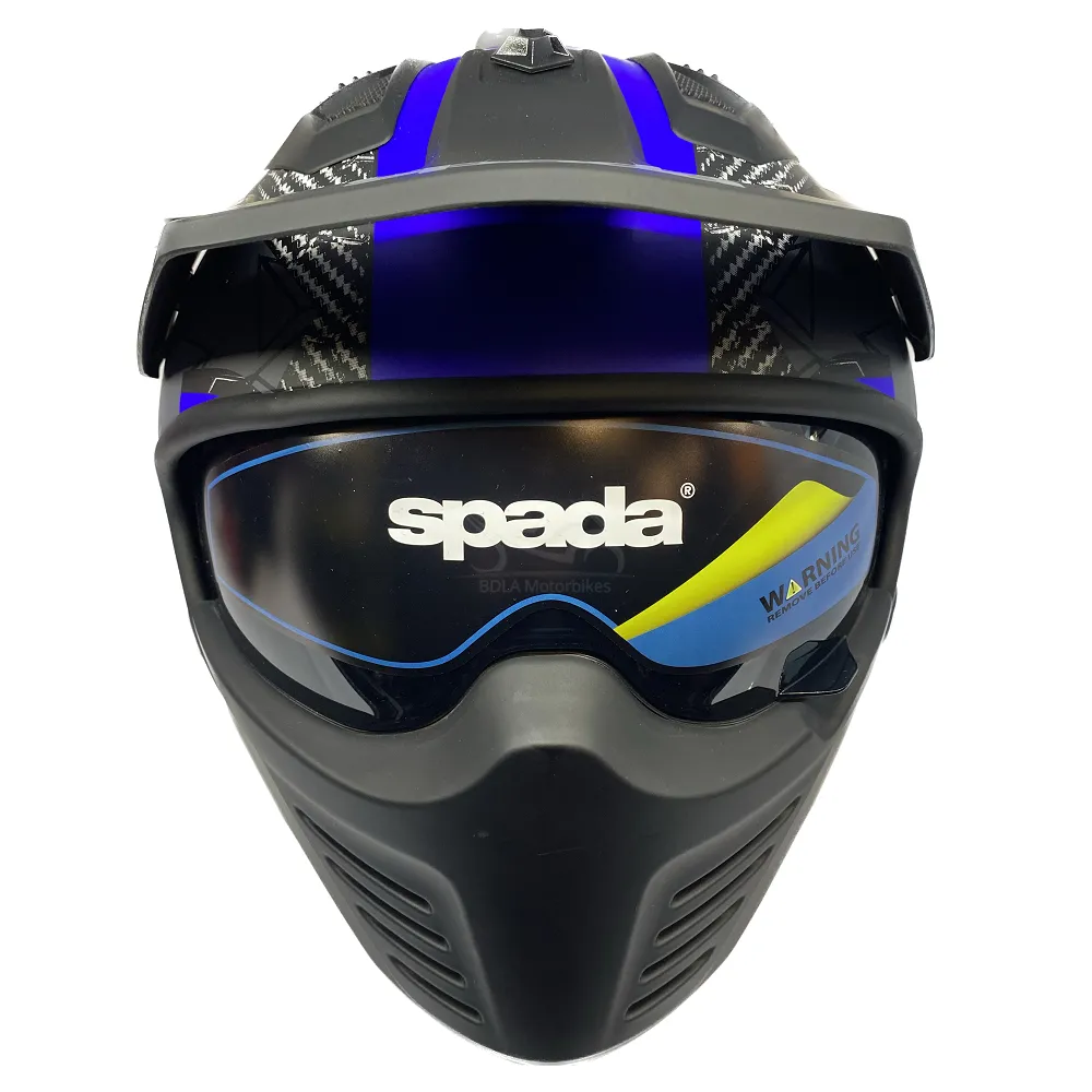 Spada Storm Graphic Helmet - Black/Blue/Yellow