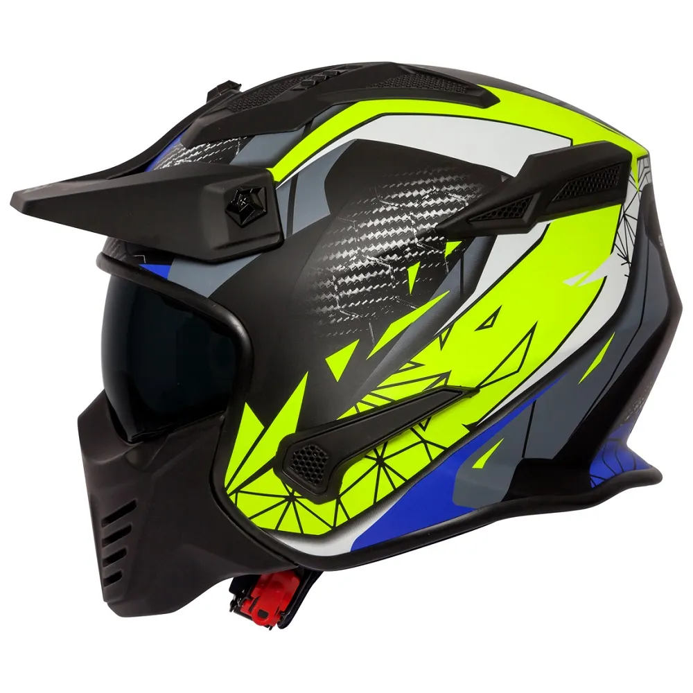 Spada Storm Graphic Helmet - Black/Blue/Yellow