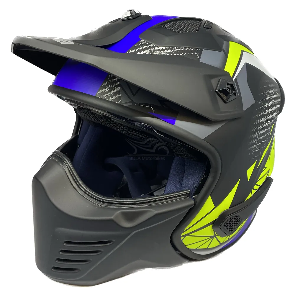 Spada Storm Graphic Helmet - Black/Blue/Yellow