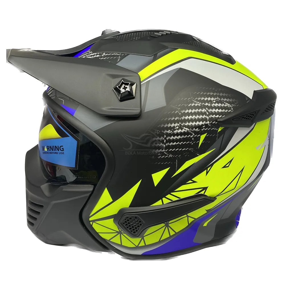 Spada Storm Graphic Helmet - Black/Blue/Yellow