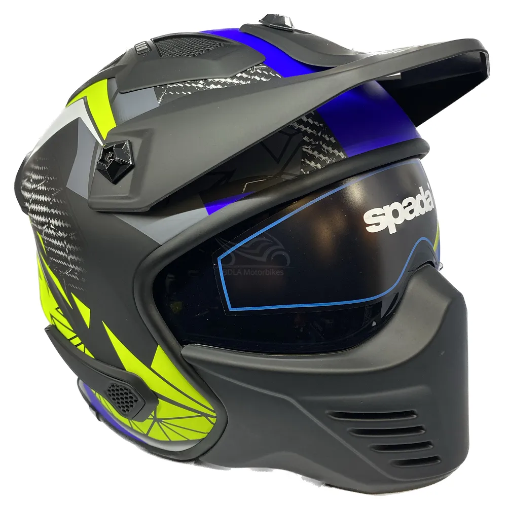 Spada Storm Graphic Helmet - Black/Blue/Yellow