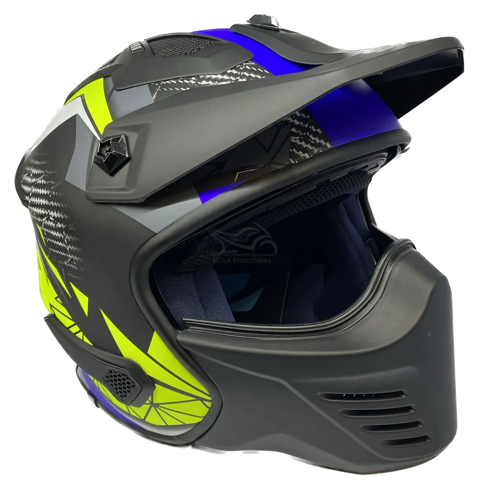 Spada Storm Graphic Helmet - Black/Blue/Yellow