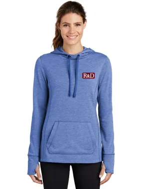 Sport-Tek Ladies Posicharge Tri-Blend Wicking Fleece Hooded Pullover