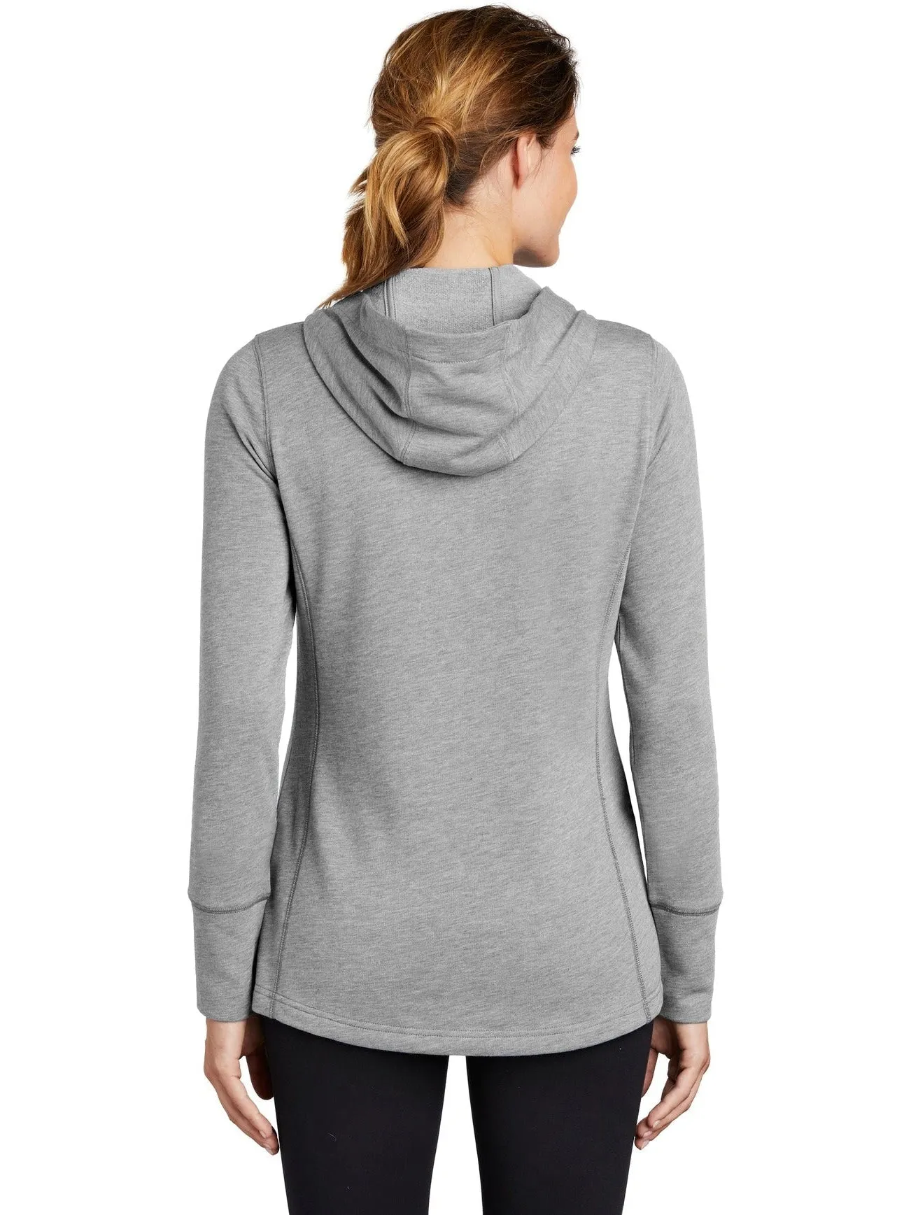 Sport-Tek Ladies Posicharge Tri-Blend Wicking Fleece Hooded Pullover