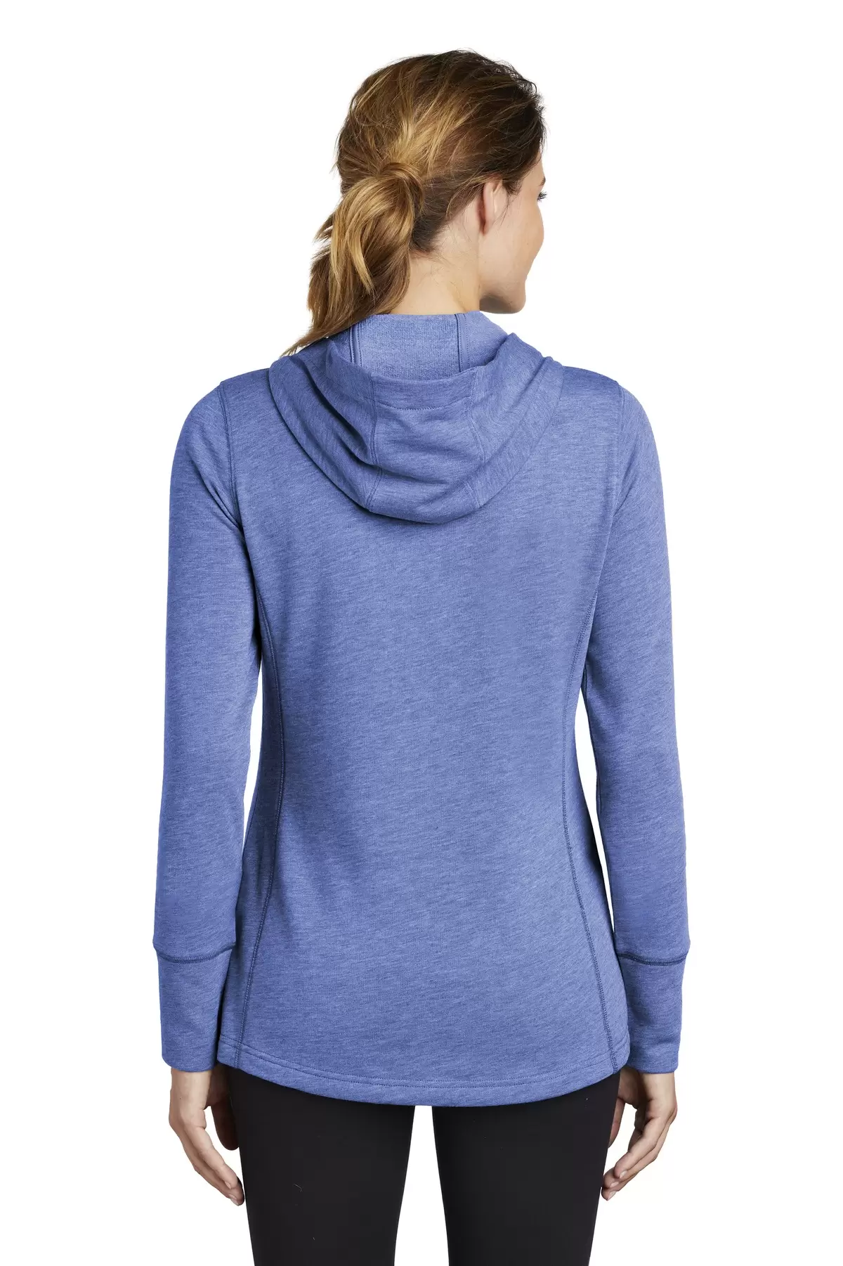 Sport Tek LST296 Sport-Tek  Ladies PosiCharge  Tri-Blend Wicking Fleece Hooded Pullover SKU: LST296