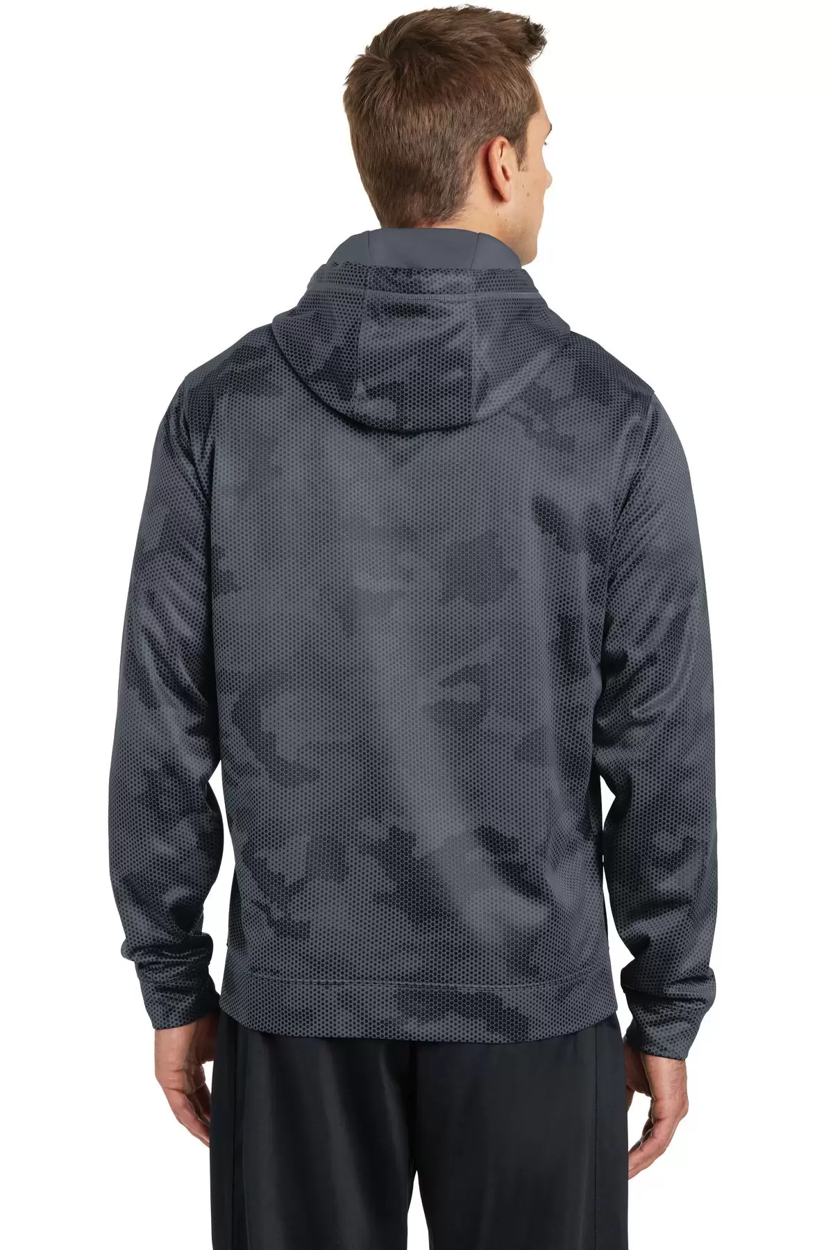 Sport Tek ST240 Sport-Tek Sport-Wick CamoHex Fleece Hooded Pullover SKU: ST240